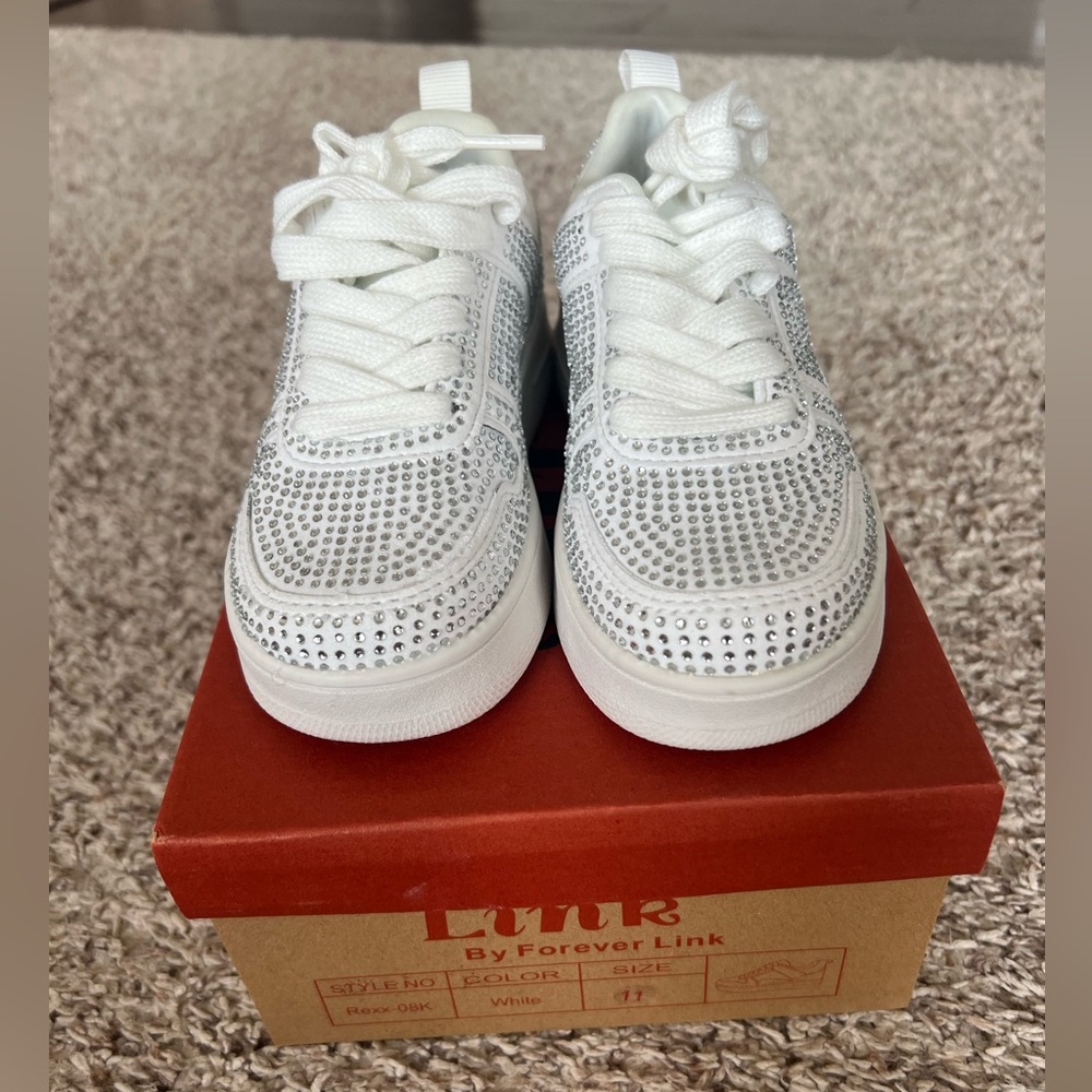 BRAND NEW Rhinestone Sneakers Toddler 11 - Picture 3 of 6